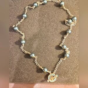 HEIDI DAUS®"Sophisticated Swag" Chain Beaded Crystal Toggle Necklace